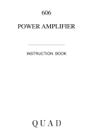 Quad 606 - Owners Manual